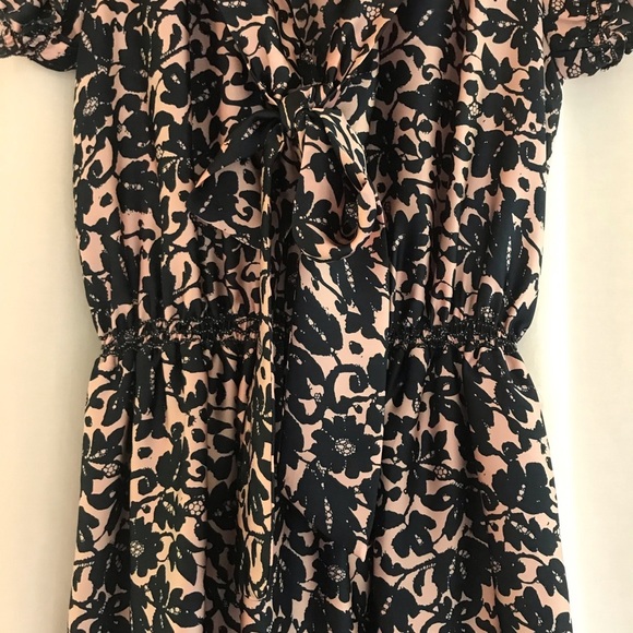 4 for $35 🍄 Navy & Pink Satin Max Studio Pace Print Dress - Picture 8 of 11